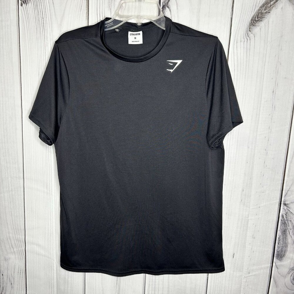 Gymshark T Shirt Mens Sz M Black Short Sleeve Crew Neck Pullover Tee